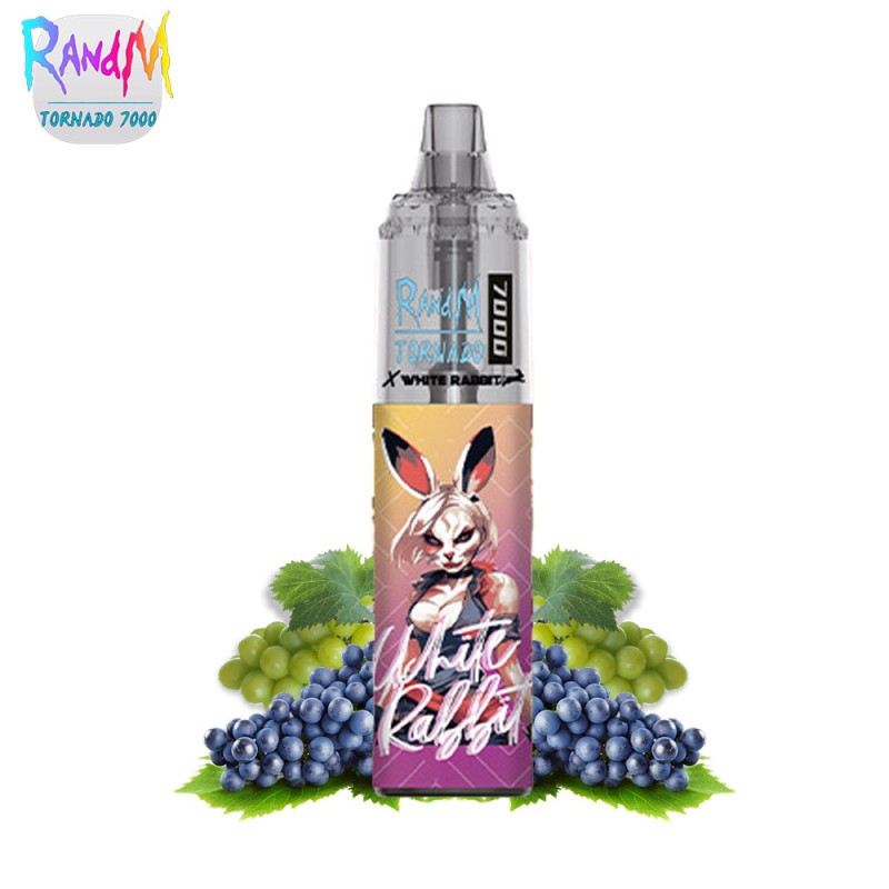 Kit Isabella Grape 7000 Puffs 20mg Tornado White Rabbit by RandM