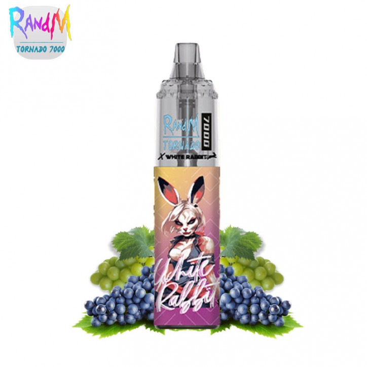 Kit Isabella Grape 7000 Puffs 20mg - Tornado White Rabbit by RandM