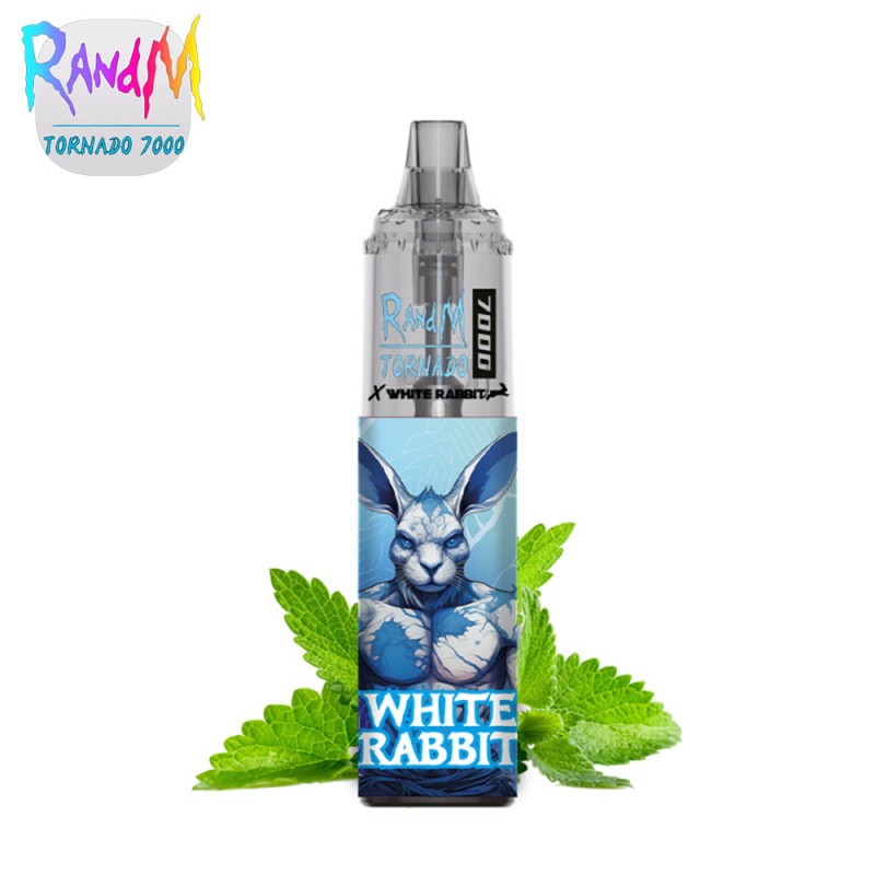 Kit Blue Mint 7000 Puffs 20mg Tornado White Rabbit by RandM