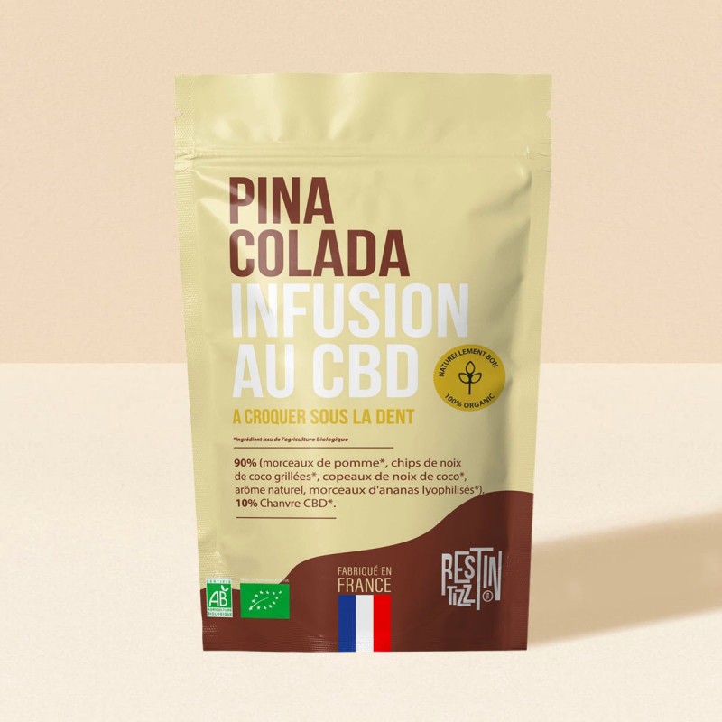 Infusion Rooibos Bio au CBD Pina Colada 50g Tizz Stilla