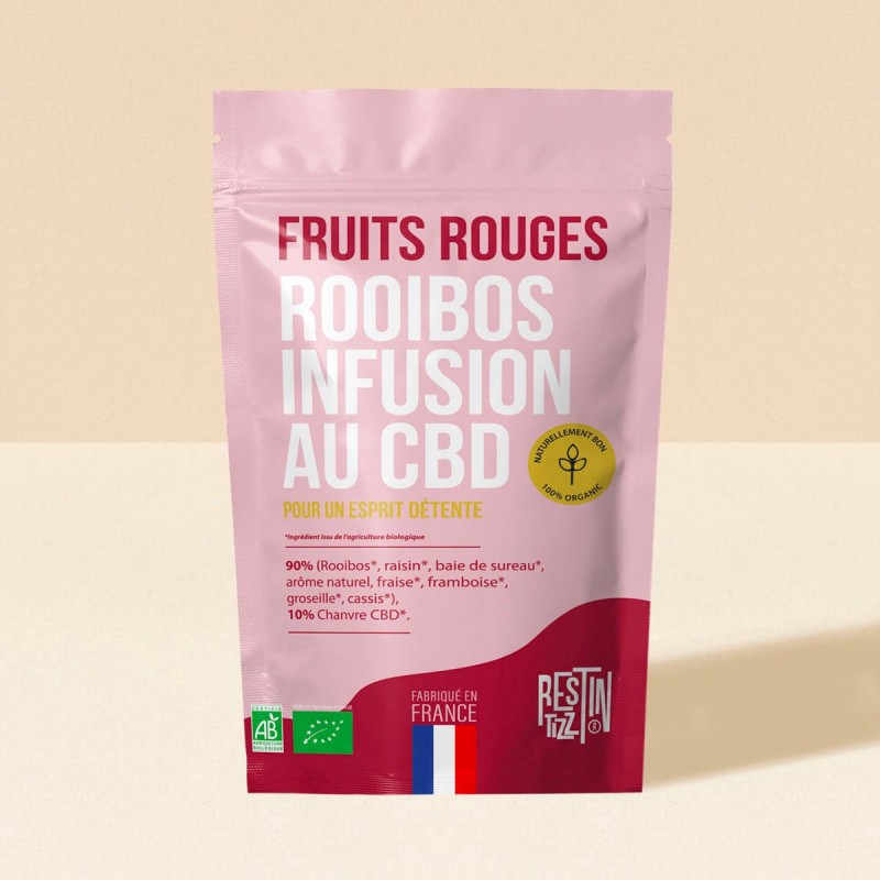 Infusion Rooibos Bio au CBD Fruits rouges 50g Tizz Stilla